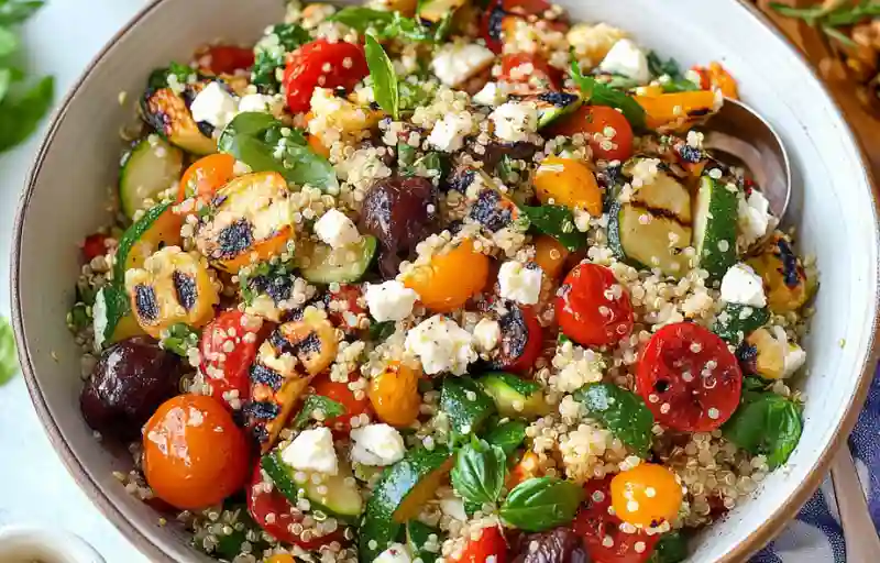 Mediterranean Quinoa Salad with Grilled Vegetables