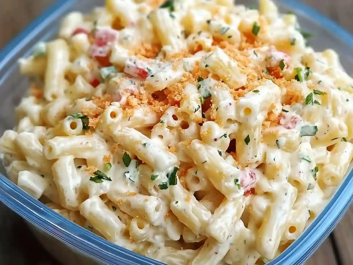 Cheddar Sour Cream Macaroni Salad