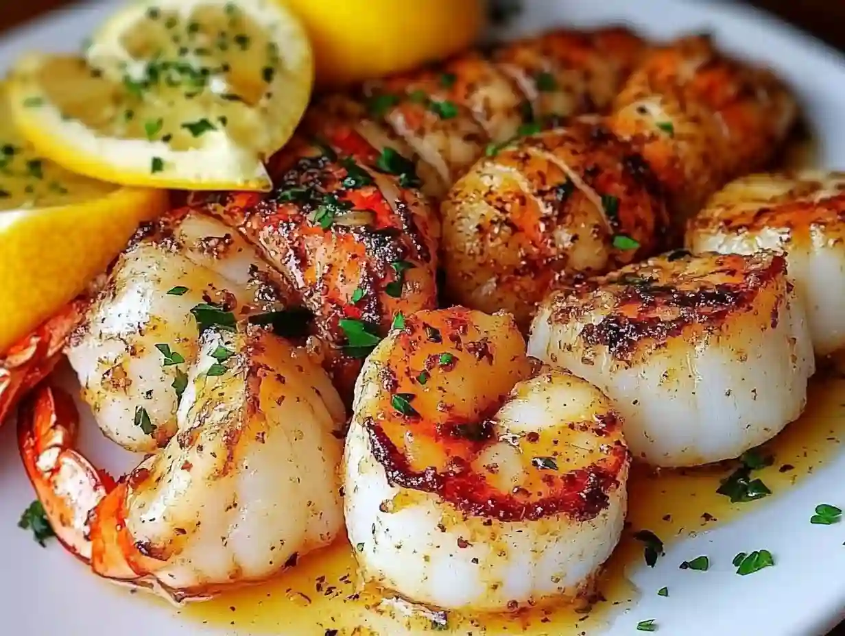 Garlic Butter Lobster and Scallops – A Luxurious Seafood Dinner Made Easy