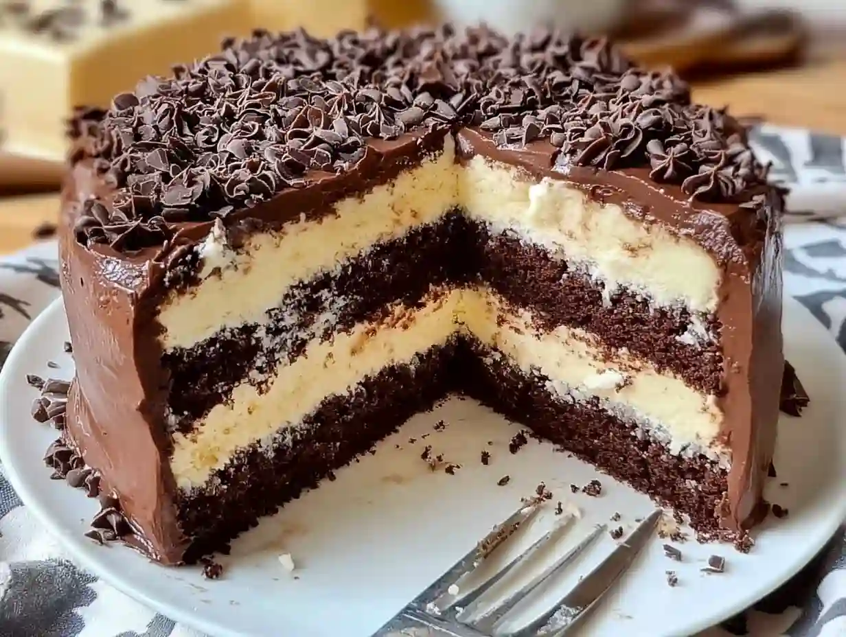 Chocolate Cake with Cream Cheese Filling