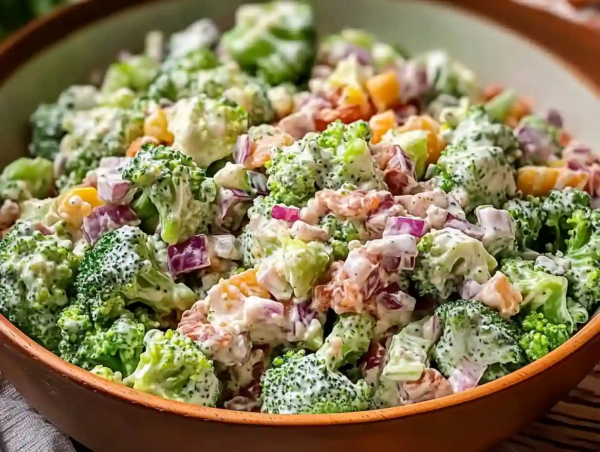 Easy Broccoli Salad – A Fresh, Crunchy, and Creamy Side Dish in Minutes