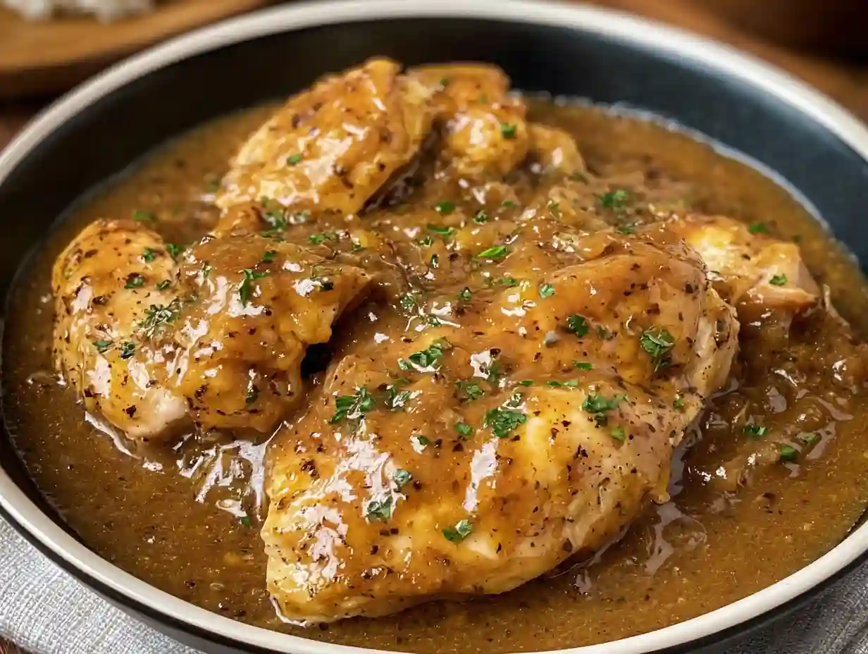 Slow Cooked Chicken & Gravy: The 5-Ingredient Dinner That Feels Like a Hug