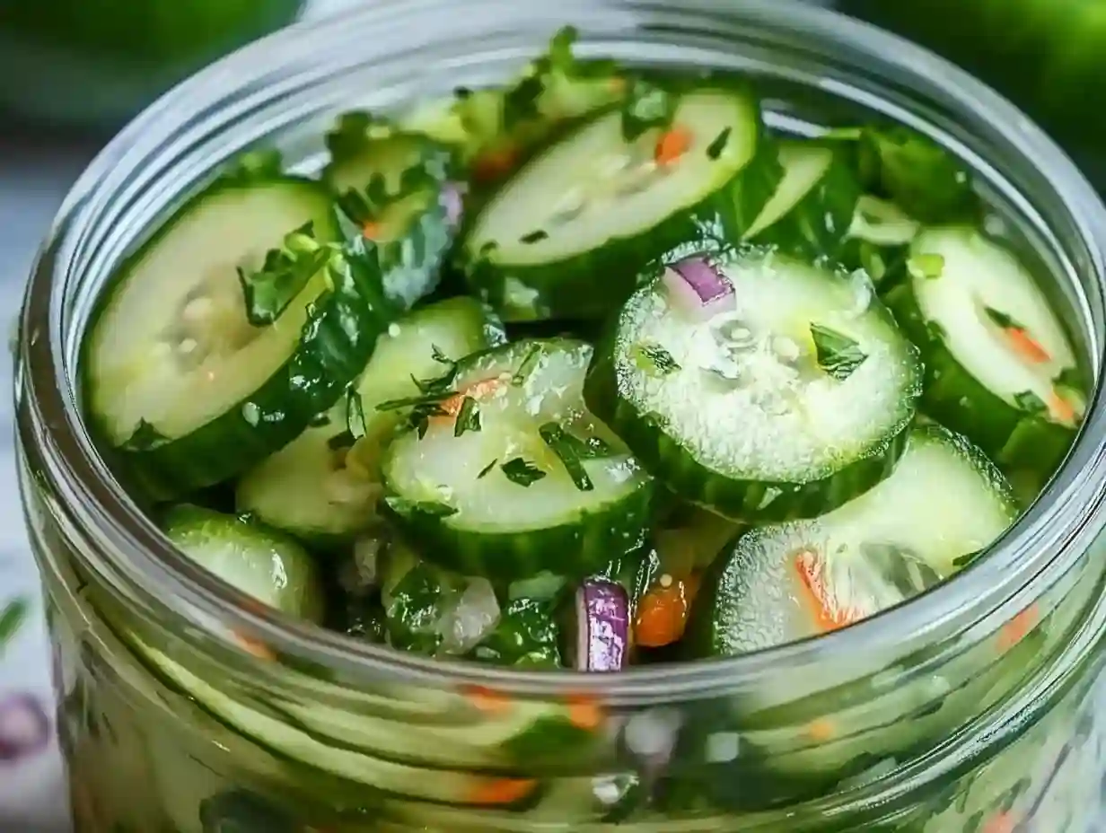 Fresh Pickled Cucumber Salad – Crisp, Tangy, and Refreshingly Simple