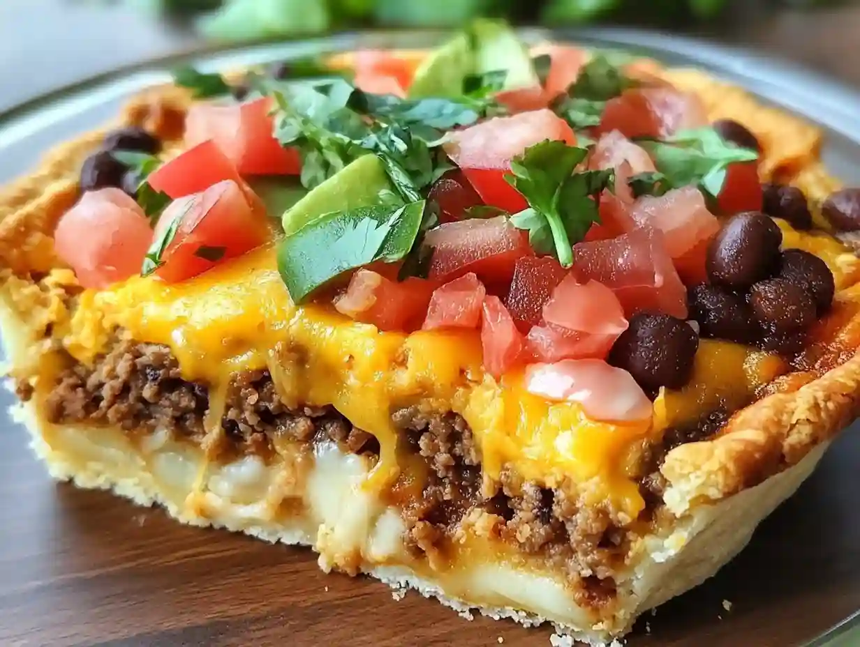 Taco Pie – A Layered Tex-Mex Casserole That Brings Taco Night to Your Oven
