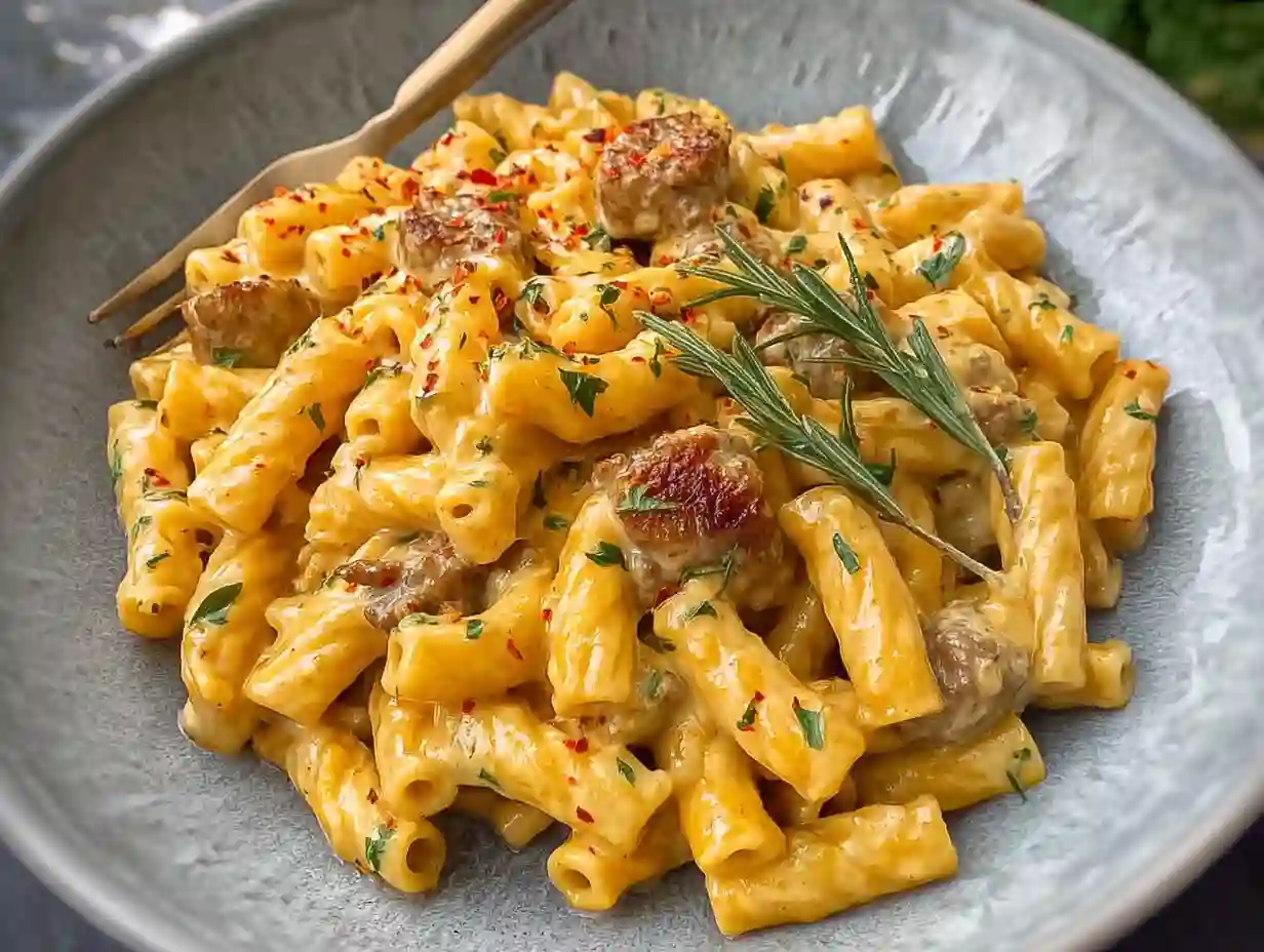 Creamy Sausage Pumpkin Pasta – Comfort in a Bowl