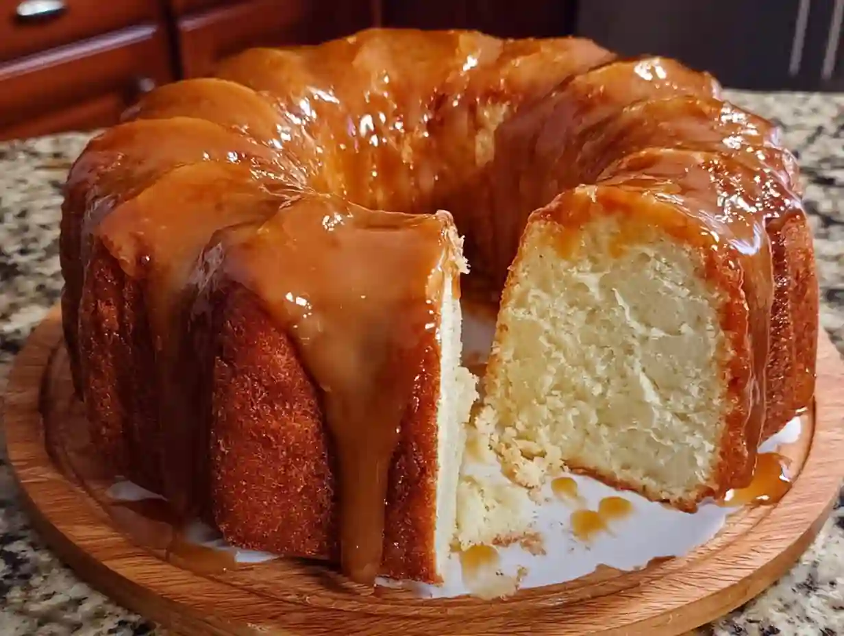 Caramel Cream Cheese Pound Cake – Moist, Silky, and Absolutely Foolproof