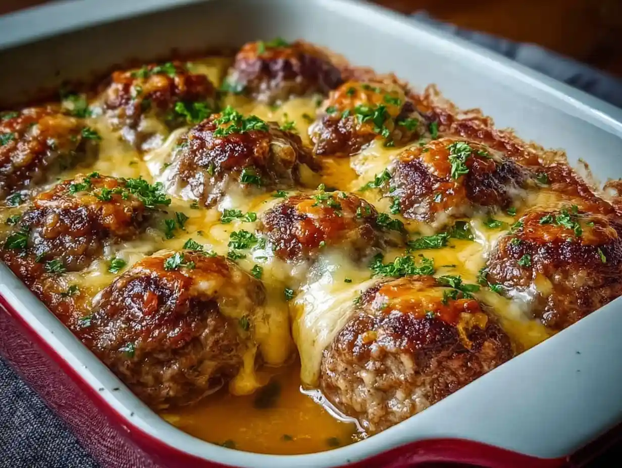 Ultimate Baked Cheesy Meatballs: Juicy, Melty, and Irresistible