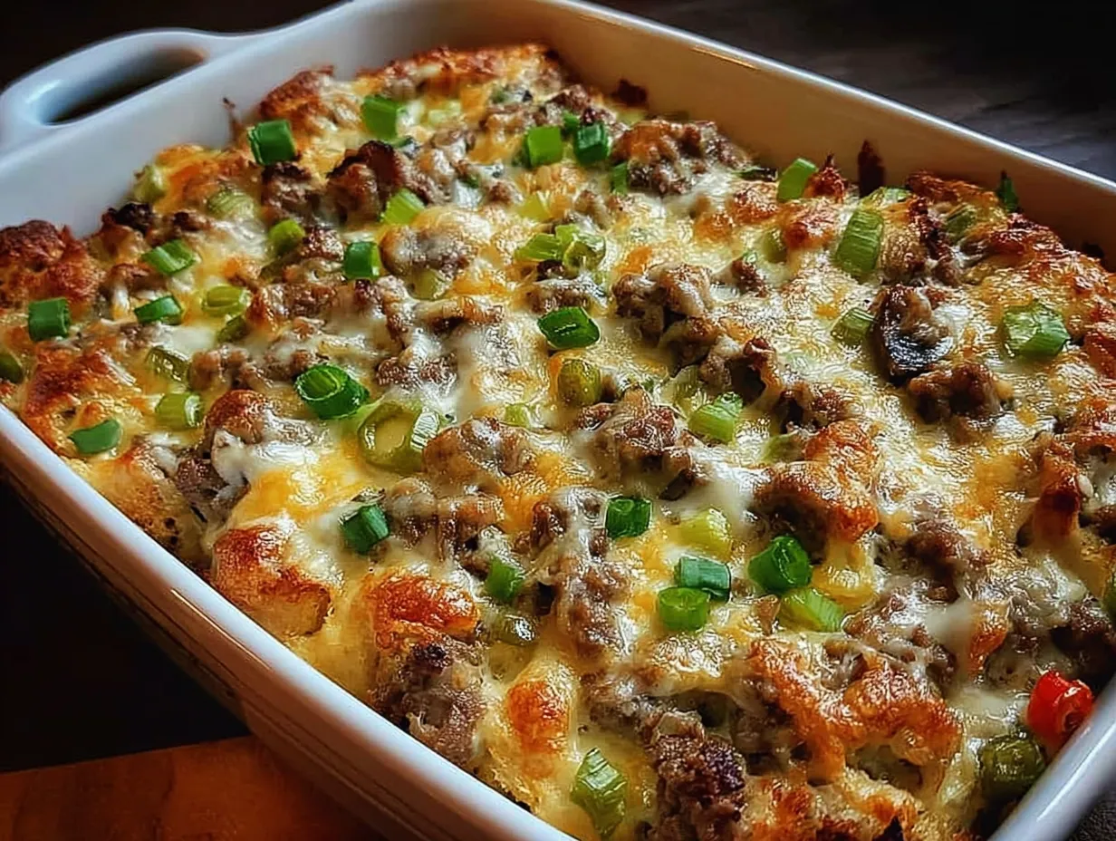 Philly Cheese Steak Casserole