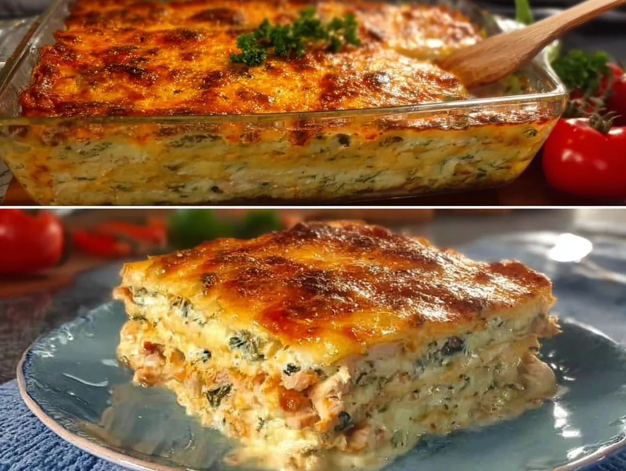 Blue Lasagna with Cordon Chicken
