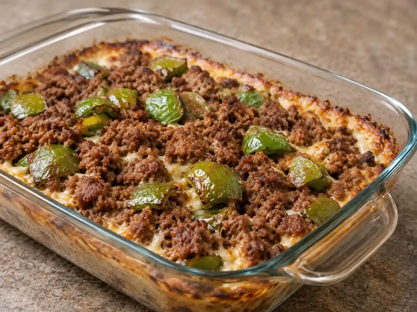 Oven-Baked 4-Ingredient Amish Beef and Bell Pepper Bake