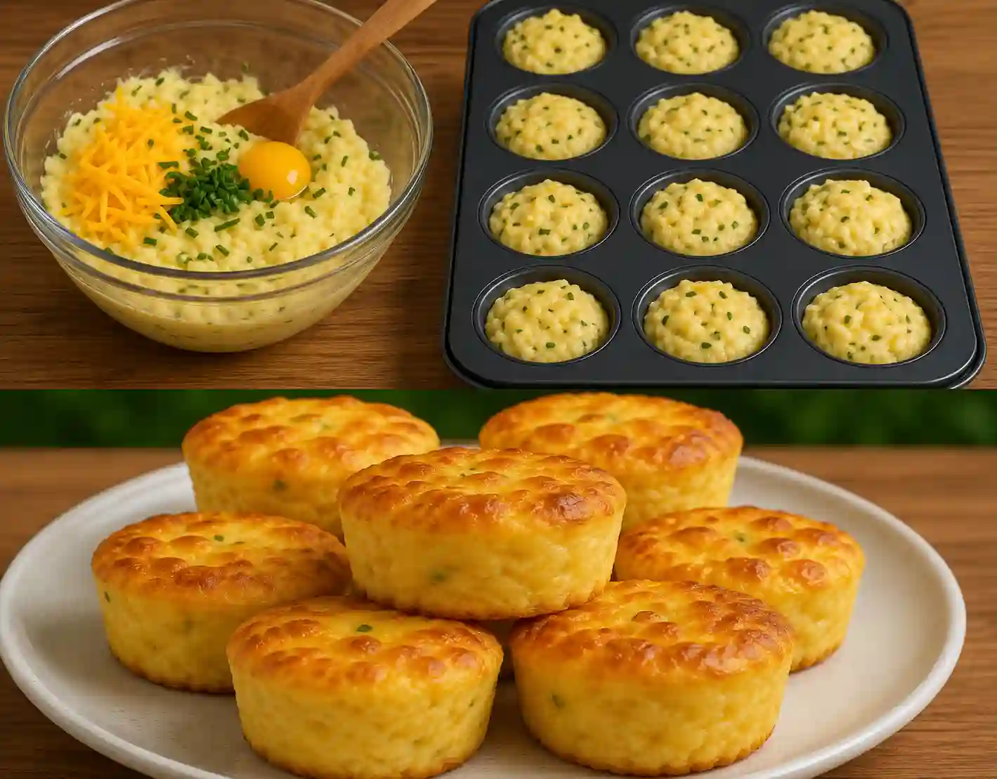 Cheesy Mashed Potato Muffins with Eggs – Savory, Fluffy & Perfect Anytime