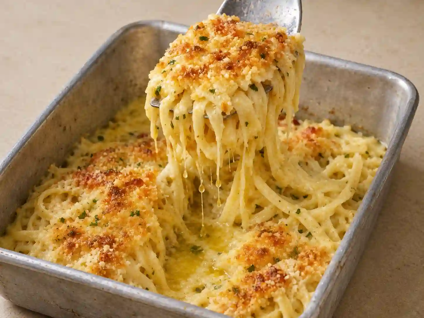 Baked Garlic Parmesan Noodles (Creamy, Cheesy & Comforting)