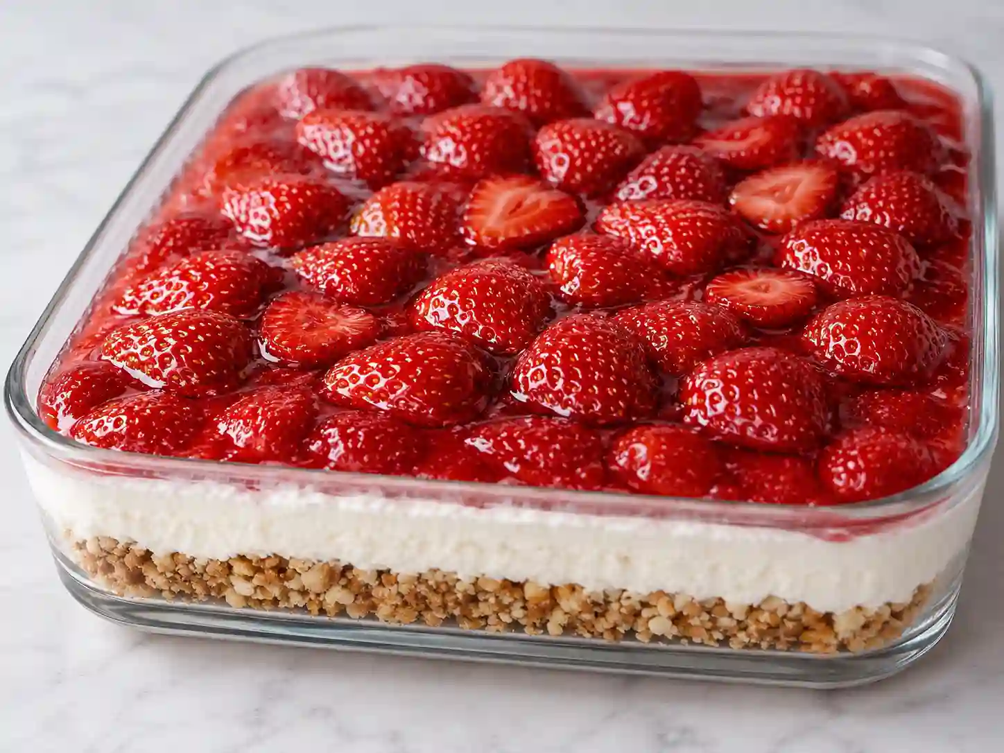 4-Ingredient Strawberry Pretzel Dessert – The Effortless Family Favorite Everyone Loves