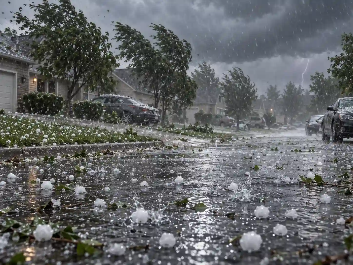 Residents Caught Off Guard as a Powerful Hailstorm Sweeps Through Town